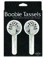 Boobie tassels hand sewn pasties w/tassels - white