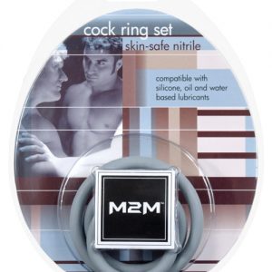 M2m nitrile cock ring - pack of 3 gray