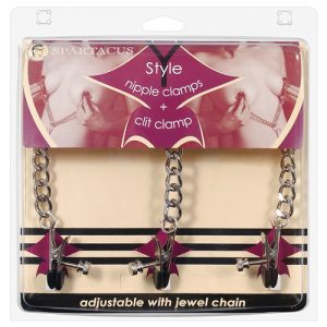 Y-style broad tip nipple clamps & clit clamp