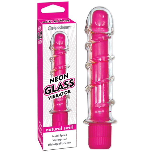 Neon Glass Vibrator - Pink