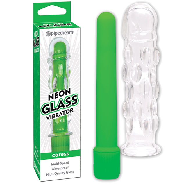 Neon Glass Vibrator - Green