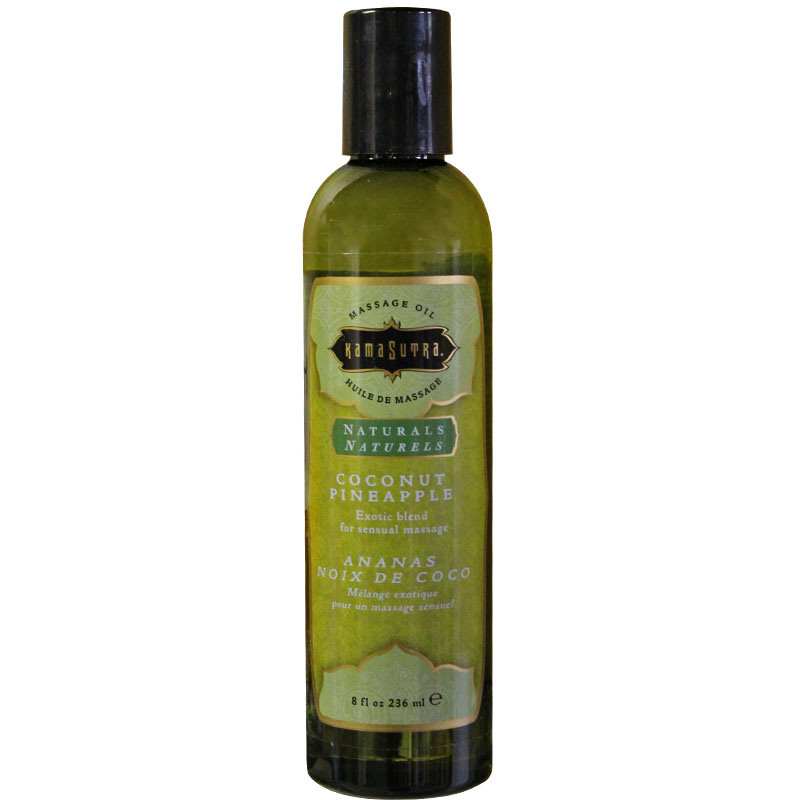 Kama Sutra Massage Oil Naturals Coconut Pineapple 8 fl oz