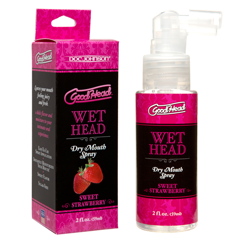 GoodHead - Wet Head - Dry Mouth Spray - Sweet Strawberry 2 fl oz