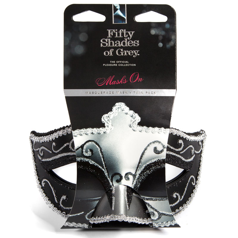 Fifty Shades of Grey On Masquerade Mask Twin Pack