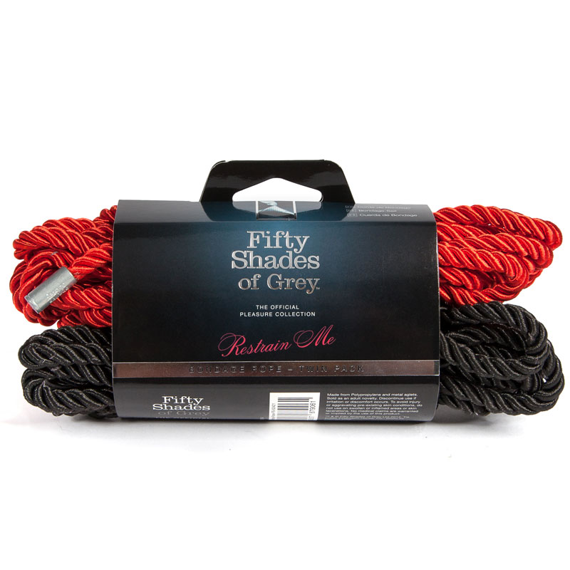 Fifty Shades of Grey Restrain Me Bondage Rope Twin Pack (1 Red/