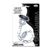 Wet Dreams Vibrating Deep Snake Cockring-Clear