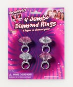 Bachelorette Jumbo Diamond Rings 4pk