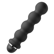 Tom of Finland Vibrating XL Silicone Stacked Ball Vibe (Black)
