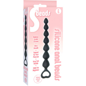 The 9's S Beads Silicone Anal Beads Black