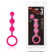 All About Anal Beginner Silicone Anal Beads 3 Balls Pink