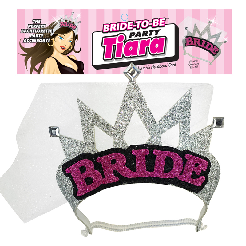 Bride-To-Be Party Tiara (Pink/Silver)