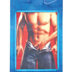 Hand in crotch gift bag