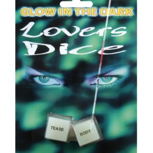 Glow in the dark lover's dice game