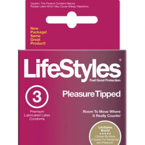 Lifestyles pleasure tipped dual pleasure - box of 3