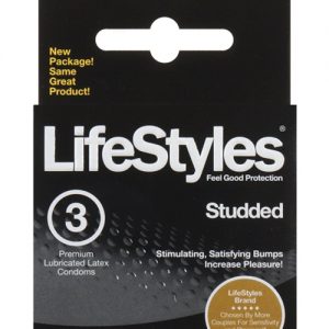 Lifestyles studded  premium lubricated latex - box of 3