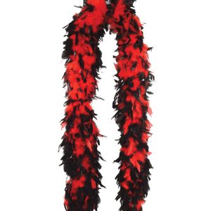 Heavy weight chandelle boa - red w/black tips