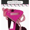 12 ft martini & heels glitter ribbon garland