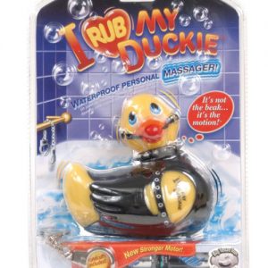 I rub my duckie massager - bondage