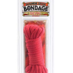 Japanese style bondage cotton rope - red