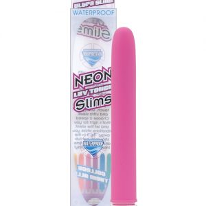 Luv touch 5.5" neon slims waterproof - fuchsia