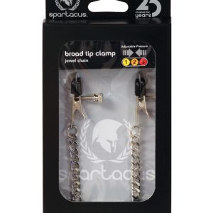 Adjustable broad tip clamps - jewel chain