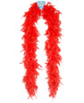 72" feather boa - red