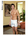 Taken men's satin boxers white m/l