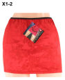 Brocade mini skirt red 1x-2x