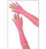 Long fishnet gloves - fuchsia