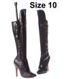 Ellie shoes sadie 5" heel knee high boot w/1.5" platform  black