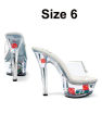 Ellie shoes poker 6" stiletto w/2" platform clear six