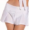 SOLID COLOR PLEATED SKIRT - WHITE - M/L