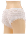 Be wicked ruffle hot pants white x-large